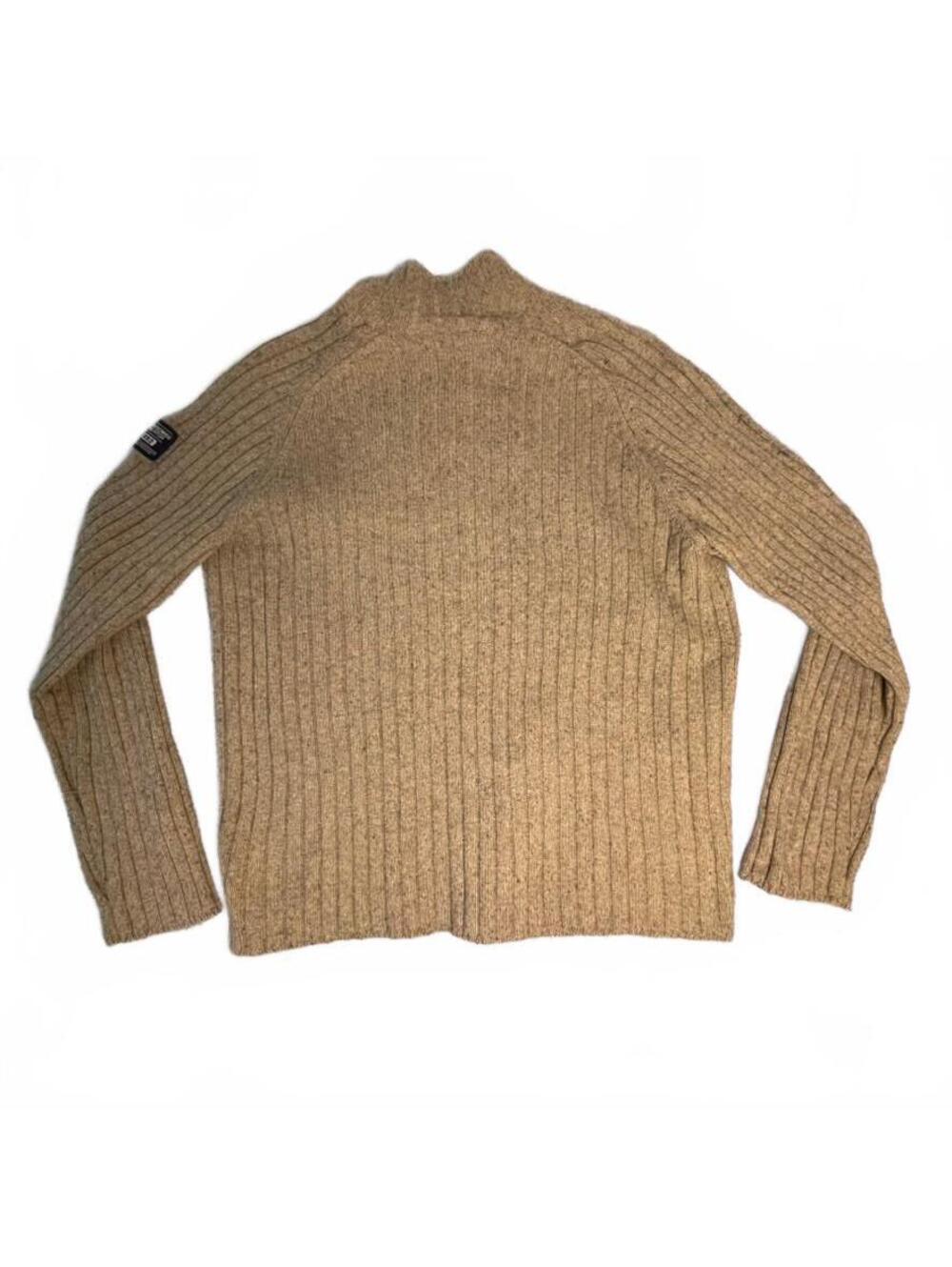 Abercrombie & Fitch Muscle Sweater Mens XL Brown Ribbed Mock Neck Wool Blend - Picture 3 of 9